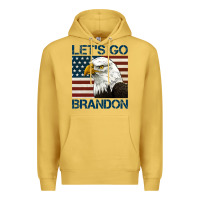 Antique Gold american bald eagle let's go brandon Premium Hoodie - Jasminsmagicworld