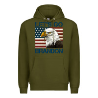 Army Green american bald eagle let's go brandon Premium Hoodie - Jasminsmagicworld