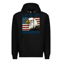 Black american bald eagle let's go brandon Premium Hoodie - Jasminsmagicworld