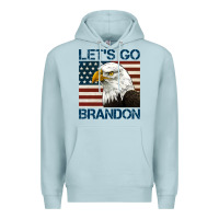 Blue Mist american bald eagle let's go brandon Premium Hoodie - Jasminsmagicworld