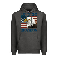 Charcoal Heather american bald eagle let's go brandon Premium Hoodie - Jasminsmagicworld