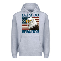 Heather Grey american bald eagle let's go brandon Premium Hoodie - Jasminsmagicworld