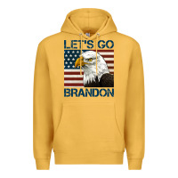 Mustard american bald eagle let's go brandon Premium Hoodie - Jasminsmagicworld