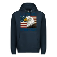Navy american bald eagle let's go brandon Premium Hoodie - Jasminsmagicworld