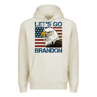 Oatmeal Heather american bald eagle let's go brandon Premium Hoodie - Jasminsmagicworld