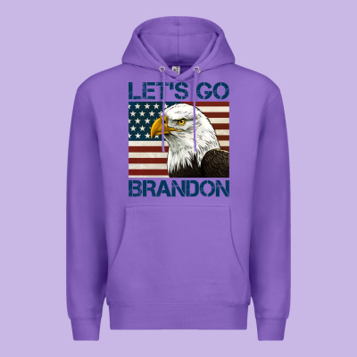 American Bald Eagle Let's Go Brandon Premium Hoodie Designed By Jasminsmagicworld