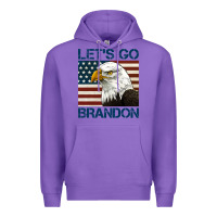 Purple american bald eagle let's go brandon Premium Hoodie - Jasminsmagicworld