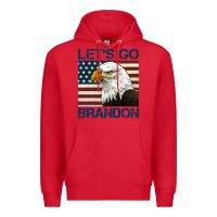 Red american bald eagle let's go brandon Premium Hoodie - Jasminsmagicworld