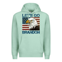 Seafoam american bald eagle let's go brandon Premium Hoodie - Jasminsmagicworld