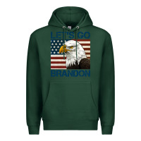 Sports Green american bald eagle let's go brandon Premium Hoodie - Jasminsmagicworld