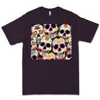 Plum cinco de mayo skull Premium Tee - CowGirlArtShop