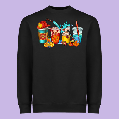 Firefighter Coffee Cups Heavyweight Sweatshirt Designed By Adodesignshop