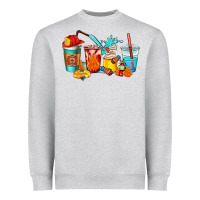 Heather Grey firefighter coffee cups Heavyweight Sweatshirt - AdoDesignShop