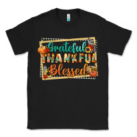 Black thankful grateful blessed Classic Tee - CowGirlArtShop