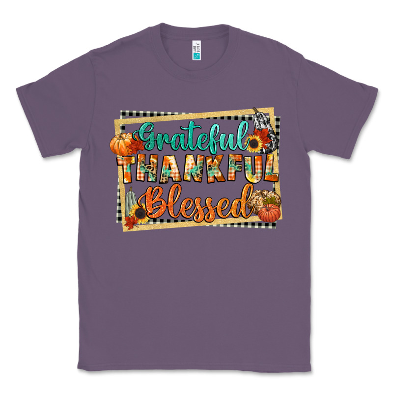 Thankful Grateful Blessed Classic Tee by CowGirlArtShop | Teevron