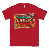 Red thankful grateful blessed Classic Tee - CowGirlArtShop