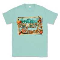 Seafoam thankful grateful blessed Classic Tee - CowGirlArtShop