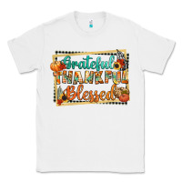 White thankful grateful blessed Classic Tee - CowGirlArtShop