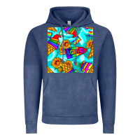 Vintage Denim Pride lgbtq ice cream and sunflowers seamless Vintage Hoodie - BundleAndBundleShop