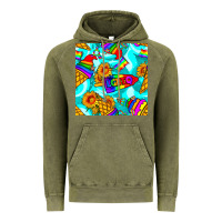 Vintage Olive Pride lgbtq ice cream and sunflowers seamless Vintage Hoodie - BundleAndBundleShop