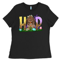Hop Rabbit Easter Day Ladies Tee | Teevron