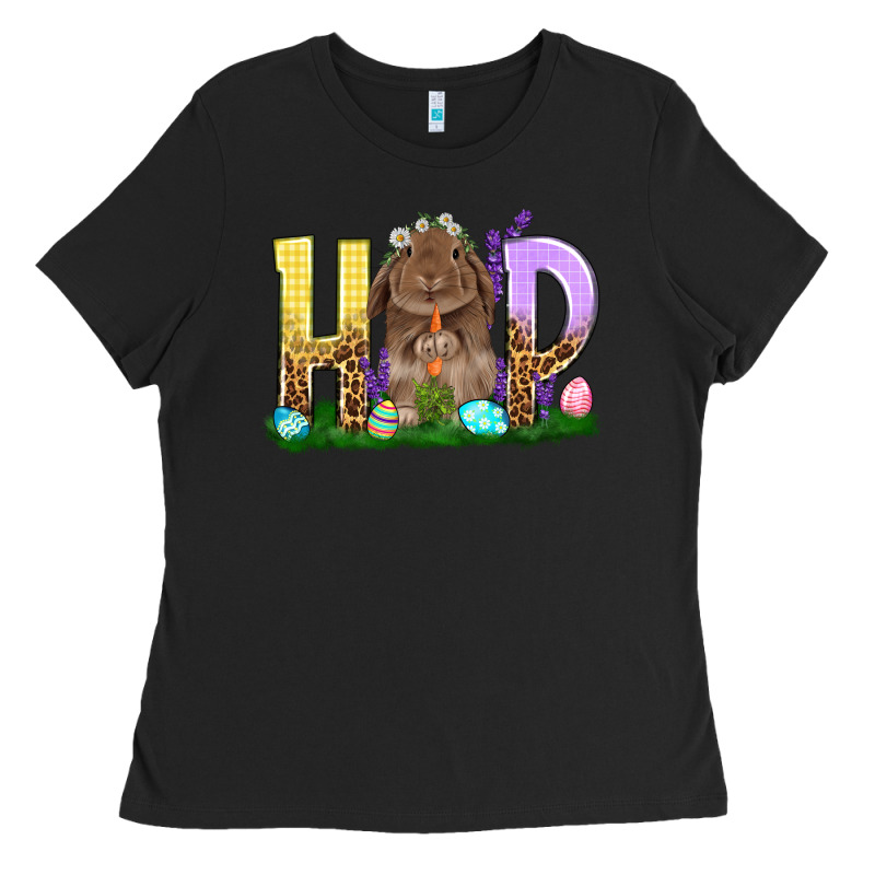 Hop Rabbit Easter Day Ladies Tee by HowdyJamesFarm | Teevron