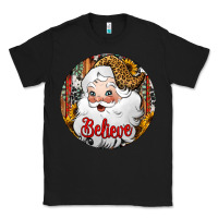 Believe Santa Claus Christmas Classic Tee | Teevron