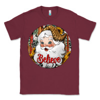 Burgundy believe Santa Claus Christmas Classic Tee - Jasminsmagicworld