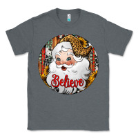 Charcoal Heather believe Santa Claus Christmas Classic Tee - Jasminsmagicworld