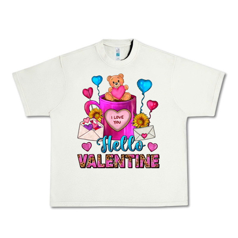 Hello Valentine Valentine's Day Coffee Mug Urban Heavy Tee by FaDigitalArtStudio | Teevron