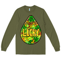 Army Green St.patrick's teardrop earrings Long Sleeve Tee - FaDigitalArtStudio