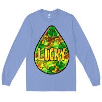 Colony Blue St.patrick's teardrop earrings Long Sleeve Tee - FaDigitalArtStudio