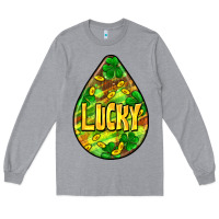 Heather Grey St.patrick's teardrop earrings Long Sleeve Tee - FaDigitalArtStudio