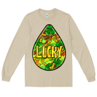 Mushroom St.patrick's teardrop earrings Long Sleeve Tee - FaDigitalArtStudio