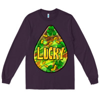 Plum St.patrick's teardrop earrings Long Sleeve Tee - FaDigitalArtStudio