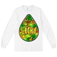 White St.patrick's teardrop earrings Long Sleeve Tee - FaDigitalArtStudio