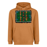 Meerkat christmas buffalo plaid and lights background Heavyweight Hoodie - AdoDesignShop