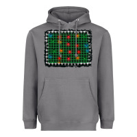 Storm christmas buffalo plaid and lights background Heavyweight Hoodie - AdoDesignShop