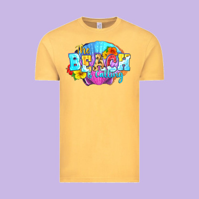 The Beach Is Calling Vintage Tee Designed By Fadigitalartstudio