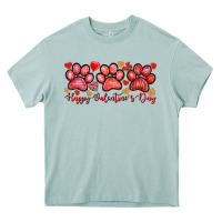 Arona Happy Valentine's Day paws Valentine's Day Heavy Core Tee - HowdyJamesFarm