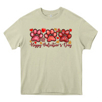 Mossy Happy Valentine's Day paws Valentine's Day Heavy Core Tee - HowdyJamesFarm