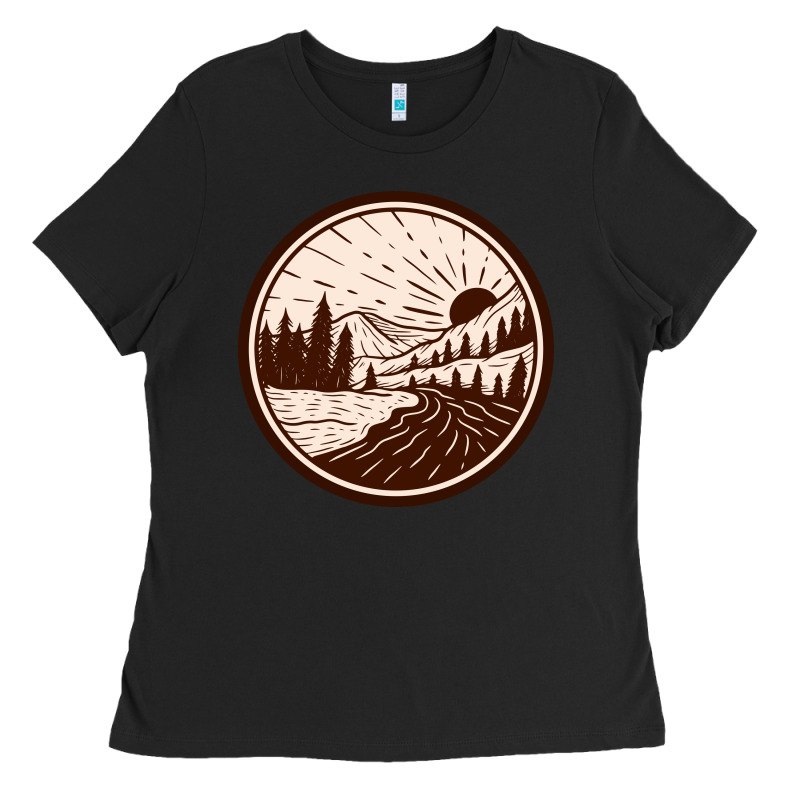 River Forest Brown Ladies Tee by linhVisuals | Teevron