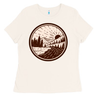 Bone River Forest Brown Ladies Tee - linhVisuals