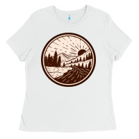 White River Forest Brown Ladies Tee - linhVisuals