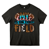 Asphalt my heart is on that field football Heavy Core Tee - RanaPortraitStore