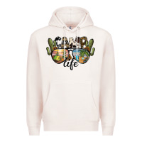Pale Pink camp life Premium Hoodie - SublimationCraftShop