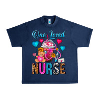 Navy One Loved Nurse Valentines Day Frappe Coffee Urban Heavy Tee - FaDigitalArtStudio