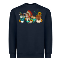 Navy indian coffee cups Heavyweight Sweatshirt - AdoDesignShop