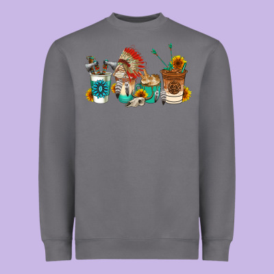Indian Coffee Cups Heavyweight Sweatshirt Designed By Adodesignshop