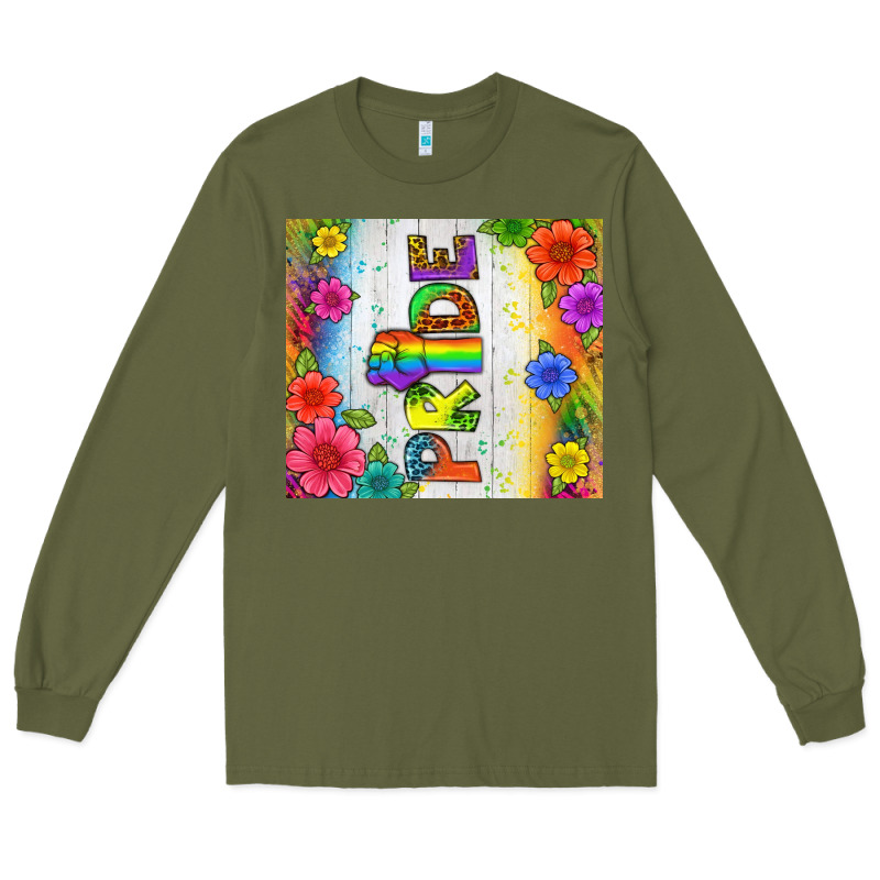 Lgbtq+ Pride With Flower Tumbler Long Sleeve Tee by BundleAndBundleShop | Teevron
